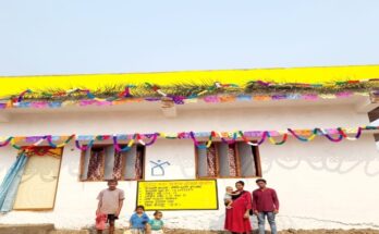 First permanent house built in Dharamram village, fear of Naxalites ends