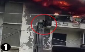 Father jumped with children to escape the fire, three died