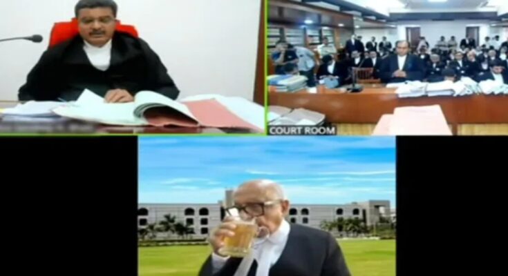 A lawyer was seen drinking beer in a crowded court, the judge got angry and took immediate action