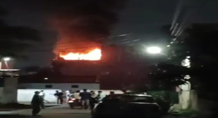 Fire in a house near the gas warehouse in Raipur, a major accident averted