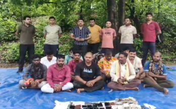 Gambling and alcohol party on top of the mountain, 15 gamblers caught; Bike and car worth lakhs confiscated
