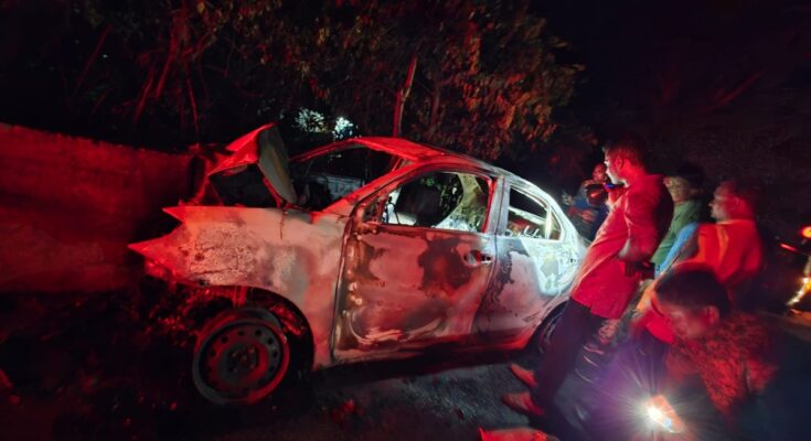 Horrible road accident in Kanker: 4 killed, 2 injured in burning