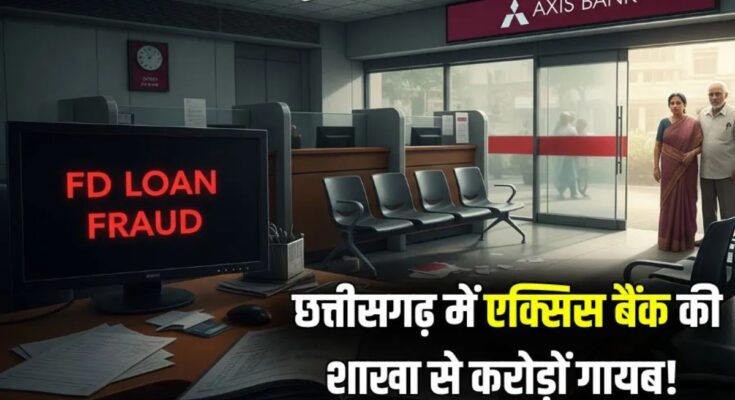 Fraud of crores in Axis Bank Dongargarh: Officer absconded after withdrawing money from FD