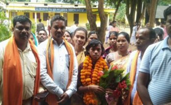 Sunita Netam, Kondagaon Sports Achievement, 25th State Level School Games, 100m, 200m, 4x100m Relay, Long Jump, National Level Selection, Anantapur School, Jagdalpur Competition, Bastar Division, Rural Welcome, Mandri Dance, Grand Rally, PTI Kunjan Lal Thakur, Teacher Charan Singh Markam,