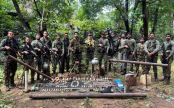 Naxalite ordinance factory destroyed, arms and ammunition recovered