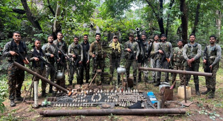 Naxalite ordinance factory destroyed, arms and ammunition recovered
