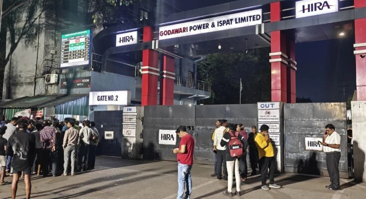 Raipur Steel Plant accident, Godavari Power and Ispat Limited, pellet unit structure collapse, workers died, management negligence, safety standard violation, Labour and Industrial Health Safety Department, independent investigation, construction material quality, structural weakness, post-mortem,