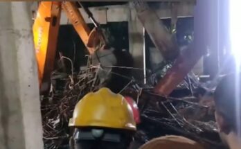 Kolhapur accident, building slab collapses, fire station construction, one dead, five injured, people buried under debris, Phulewadi area, Kolhapur Municipal Corporation, Fire Department,