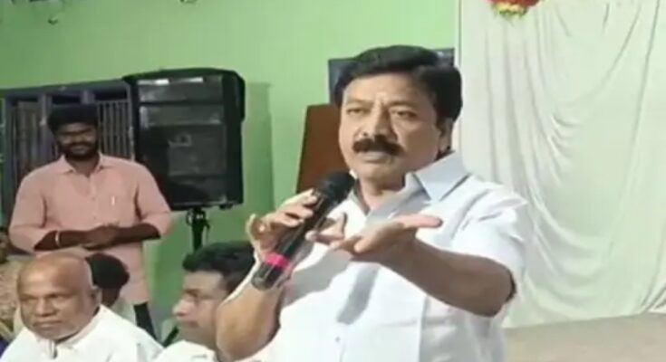 Controversy erupts over AIADMK MP CV Shanmugam's controversial remarks, with DMK strongly condemning it.