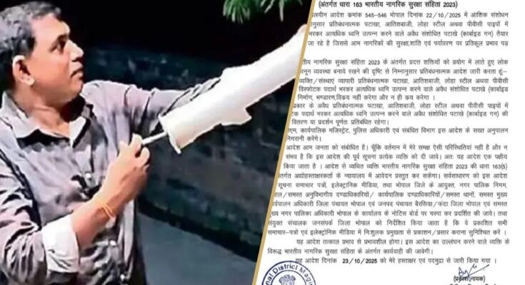 Carbide gun ban, Bhopal, Gwalior, Madhya Pradesh, explosive device, PVC pipe, calcium carbide, firecracker safety, district collector order,