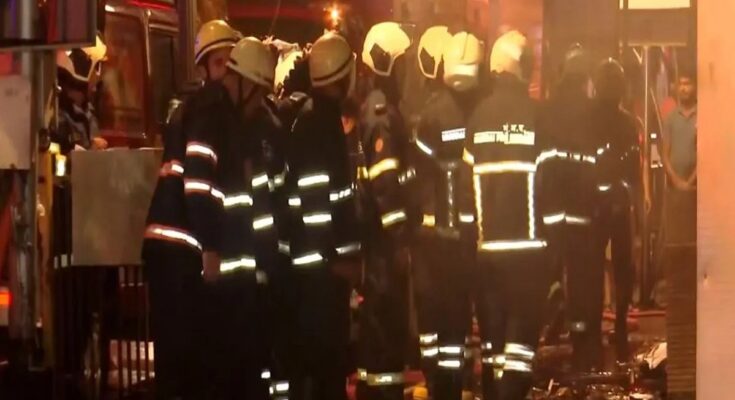 Fire breaks out at Bata showroom and warehouse, goods worth millions destroyed.