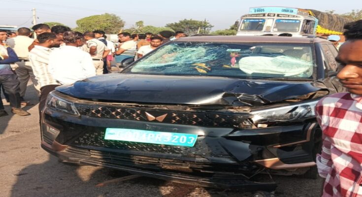 Raipur accident, Tekari Road, Speeding car, Bike rider death, Kush Sahu, Chakka jam, Traffic disruption, Police investigation, Chhattisgarh road accident,