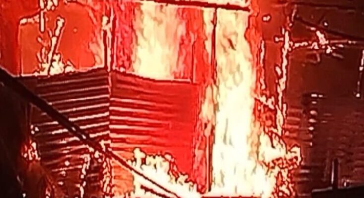 Major fire in Jupiter Market, loss worth lakhs; investigation underway