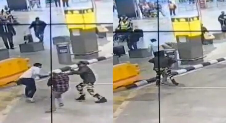 Bengaluru Airport, CISF Action, Knife Attack Attempt, Taxi Drivers Clash, Kempegowda International Airport, Sohail Ahmed, Arrested, Weapon Act, Security Intervention, Viral Video, Bengaluru Police, Airport Safety, CISF ASI Sunil Kumar,