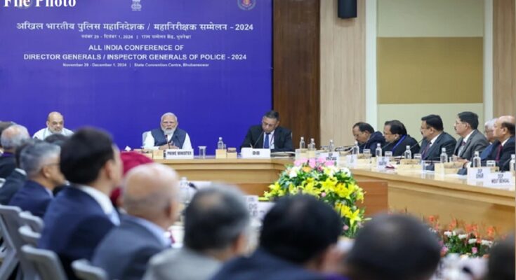 DG-IG Conference 2025, Raipur news, Narendra Modi in Raipur, Amit Shah Raipur visit, India police conference, National security discussion, Police leadership summit, DGP-IG meeting, Baster 2.0 strategy, Internal security India, Cyber security India, Anti-Naxal operations, Police modernization India, NSA Ajit Doval, State police chief meeting,