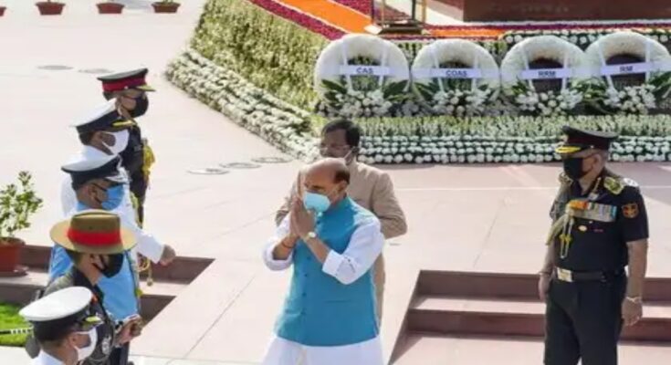 Galwan Memorial, Rajnath Singh, War Memorial, Ladakh, Galwan Valley, DS-DBO Road, India-China Clash, 15 June 2020, Indian Army Martyrs, Bharat Ranbhoomi Darshan, Tourist Facility, Shyok Village, Red Black Granite, Trishul Design, Damru Structure, Amar Jyoti, National Flag, Bronze Statues, Digital Gallery, Museum, LAC, Border Memorial,