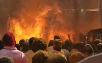 Pune accident, Jejuri municipal election, victory procession fire, NCP victory rally, councillor injured, colorful spray fire, election celebration accident, Maharashtra news,