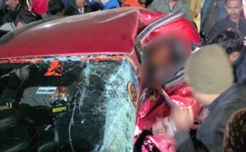 Bilaspur car accident, bar to hotel accident, high speed car hit Hyva, Sarkanda police case, Nutan Chowk accident, Anshu Chandra death, Himanshu Rathore accident, CG road accident news, Chhattisgarh accident, CCTV car crash,