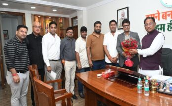 A delegation from CREDAI and the real estate sector paid a courtesy visit to CM Sai.