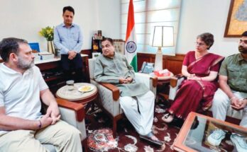 Rahul and Priyanka Gandhi met with Nitin Gadkari; issues concerning bus operators in Rajasthan were discussed.