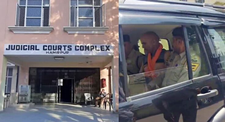 Hamirpur Court Incident, Himachal Pradesh News, Court Security Breach, DSP Gun Threat, Hamirpur Session Court, Raman Kumar, Double Barrel Gun, Court परिसर Harkamp, Police Action, Himachal Crime News, Court Weapon Case, Domestic Violence Case, Hamirpur Police, Court Security Lapse,